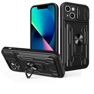 BLACK iPhone  Ring Card Holder Shockproof Armor Case Cover iphone 12 pro Max